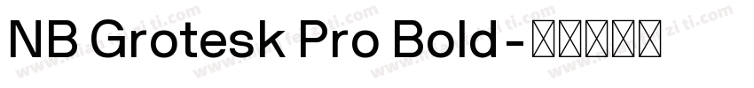 NB Grotesk Pro Bold字体转换